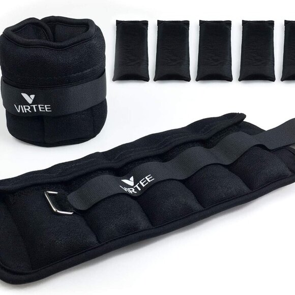 Adjustable Ankle Weights for Women Men Kids, Wrist Weight Set 1-5/11 lbs1 Pair w - Picture 1 of 6